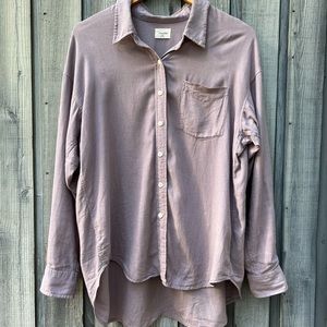 Aritzia Wilfred Free Relaxed linen shirt XXS in purple slate